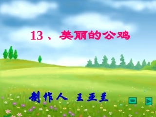 美丽的公鸡课件