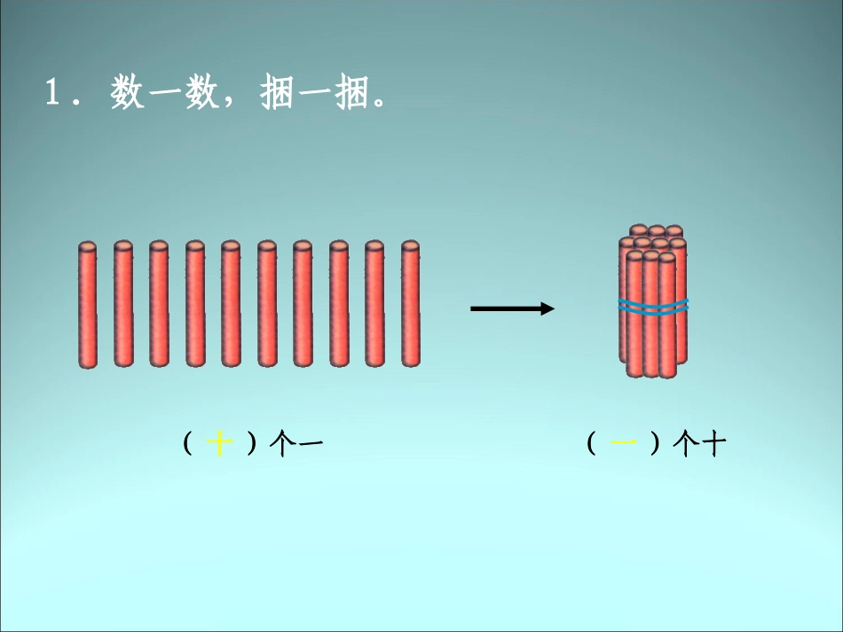 北师大版一年级数学上册《捆小棒》PPT课件_第3页