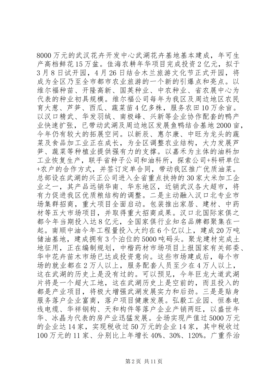 招商引资座谈会讲话发言稿_第2页