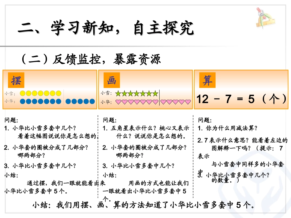以内的退位减法例解决问题_第3页