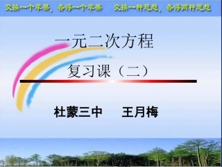 《一元二次方程》复习课（二）课件