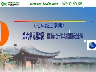 国际合作与国际组织