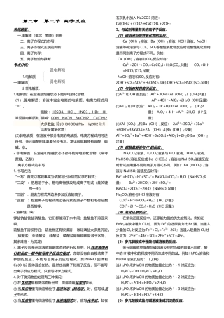 离子反应复习课教案