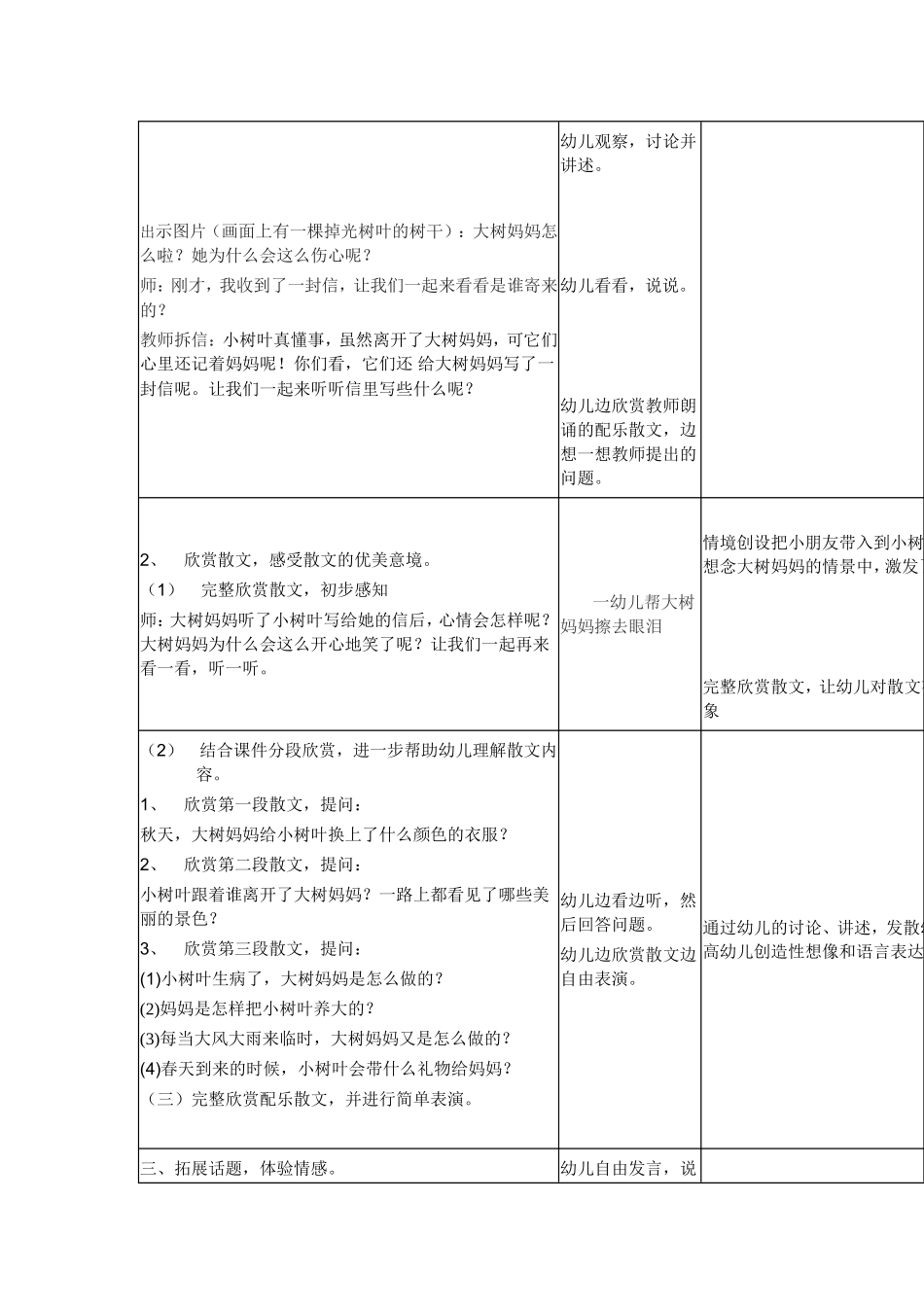 课题《小树叶写给大树妈妈的一封信》_第2页