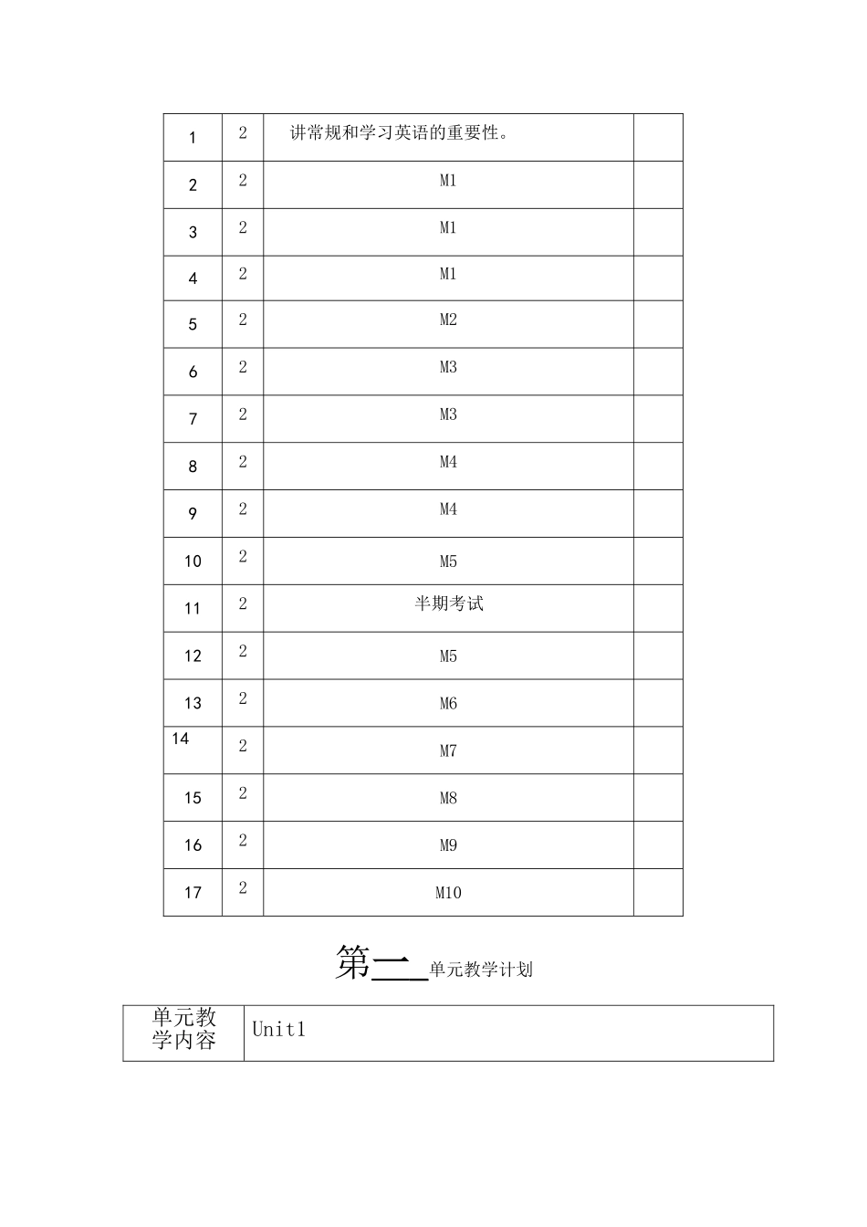 教学计划及第1模块_第2页