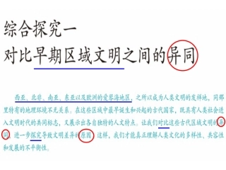 综合探究一对比早期区域文明之间的异同课件