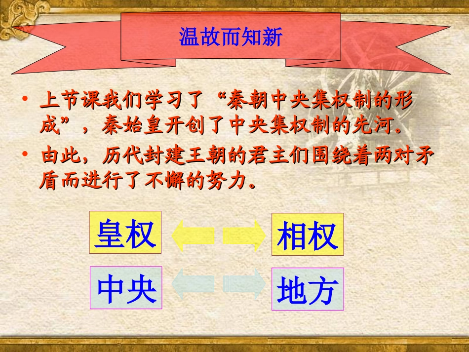 2012高一历史课件13从汉至元政治制度的演变25（人教版必修1）_第2页