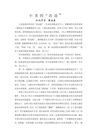 小龙的“改造”
