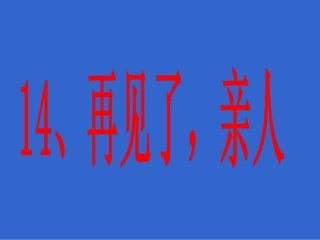 再见了亲人__课件