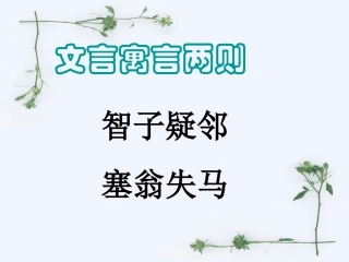 智子疑邻、塞翁失马