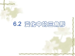 变化中的三角形