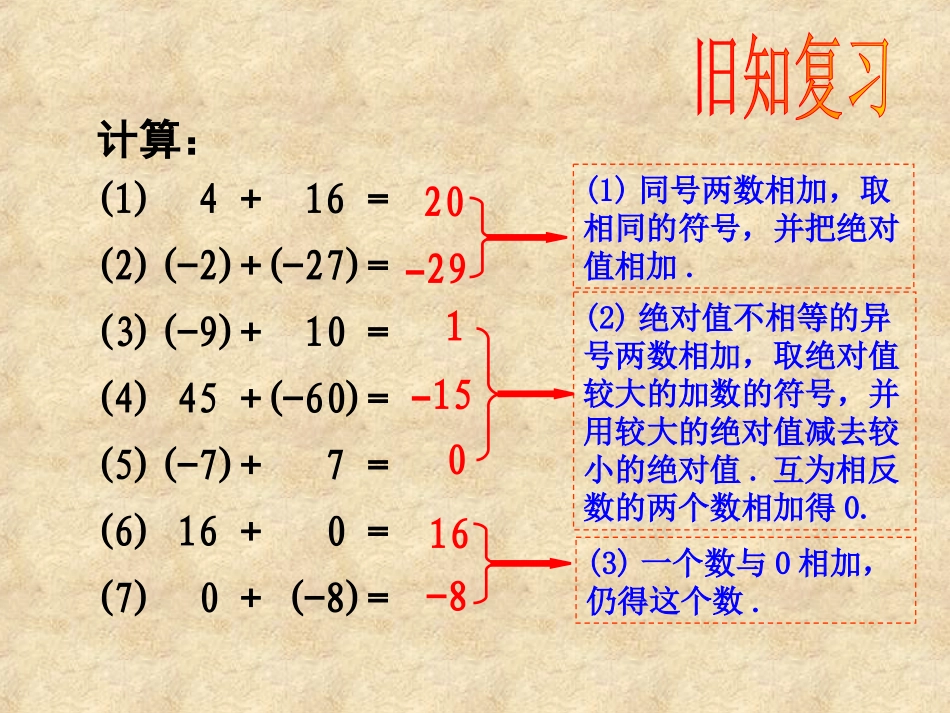 有理数的减法第课_第2页