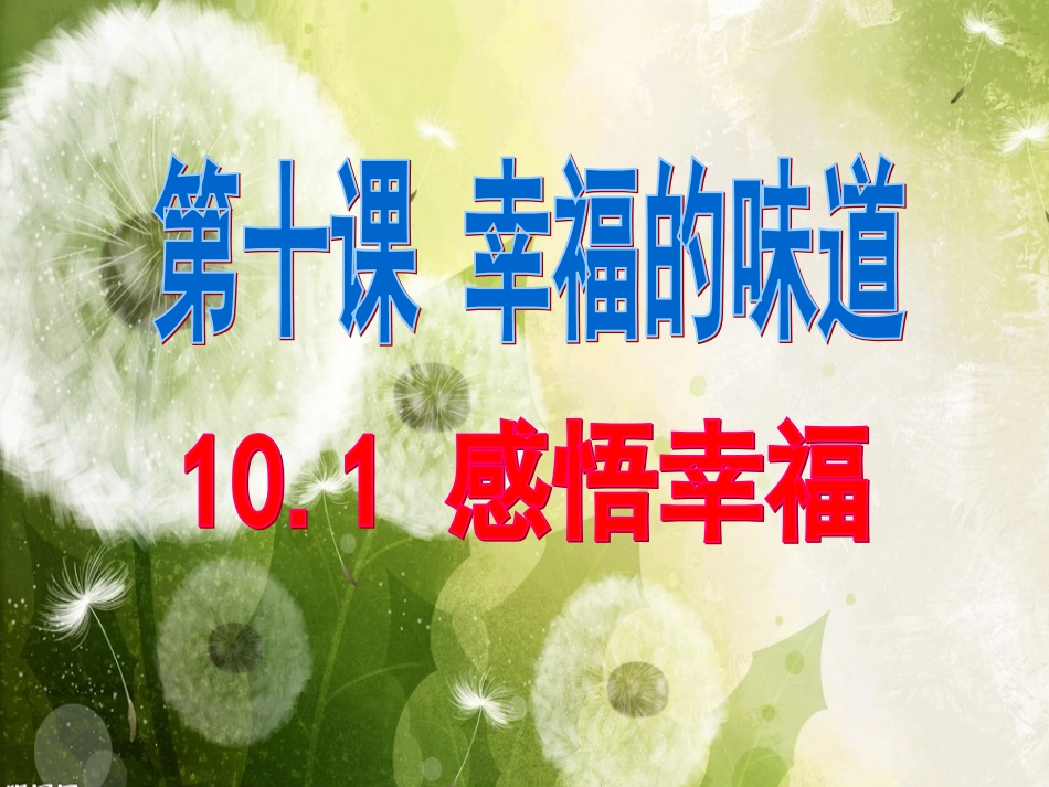 人民版九年级第四单元第十课第一框《感悟幸福》（共18张）_第2页