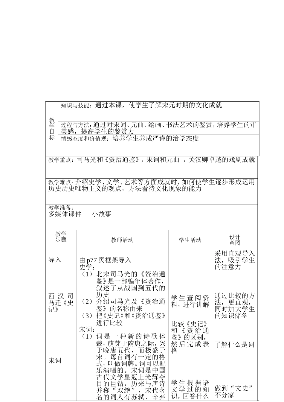 灿烂的宋元文化教学设计董丽娜_第2页