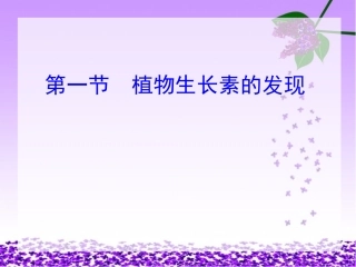 植物生长素的发现