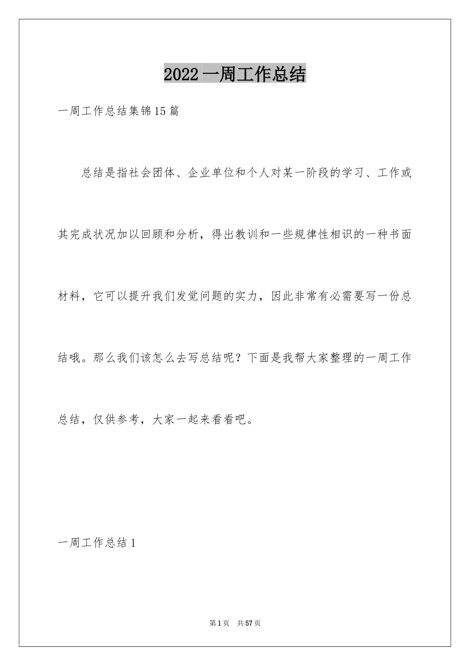 2024一周工作总结_第1页