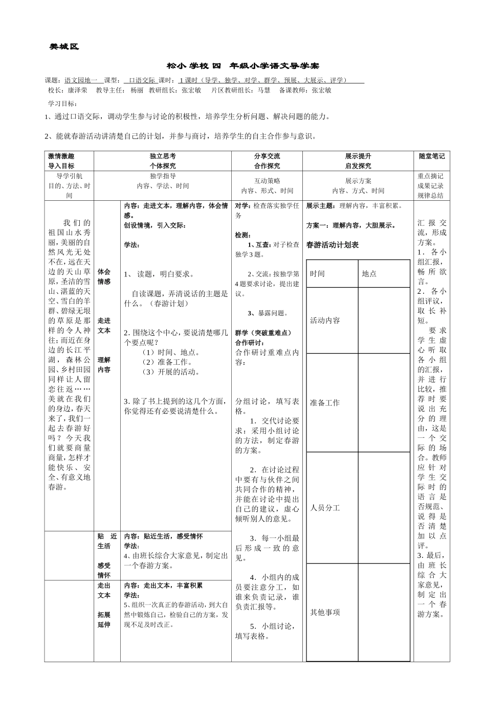 四下园地一口语交际_第1页