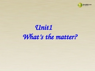 2014年春八年级英语下册Unit1Whatsthematter