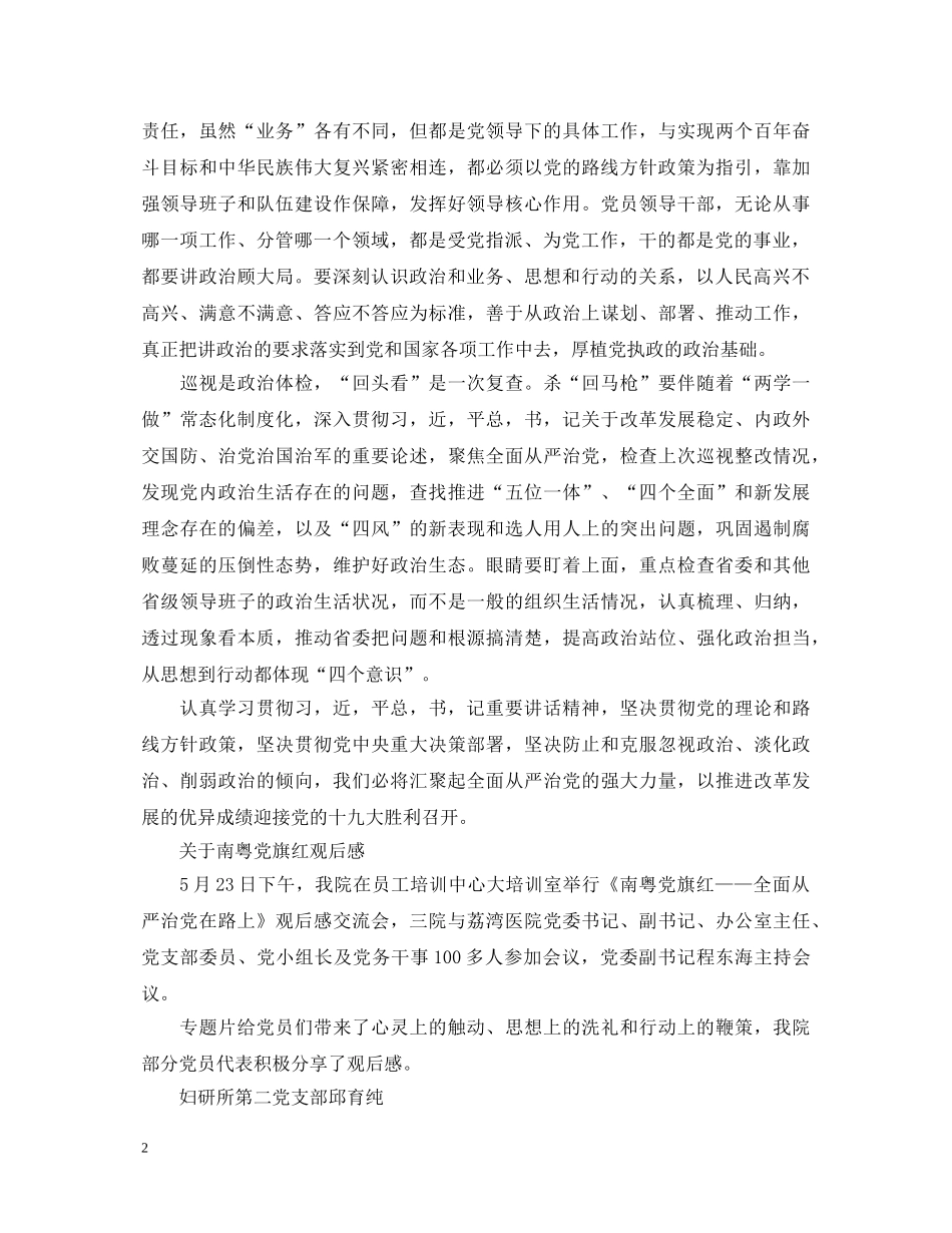 观南粤党旗红心得体会 _第2页