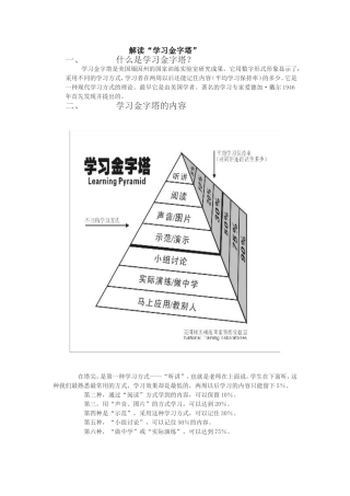 学习金字塔解读