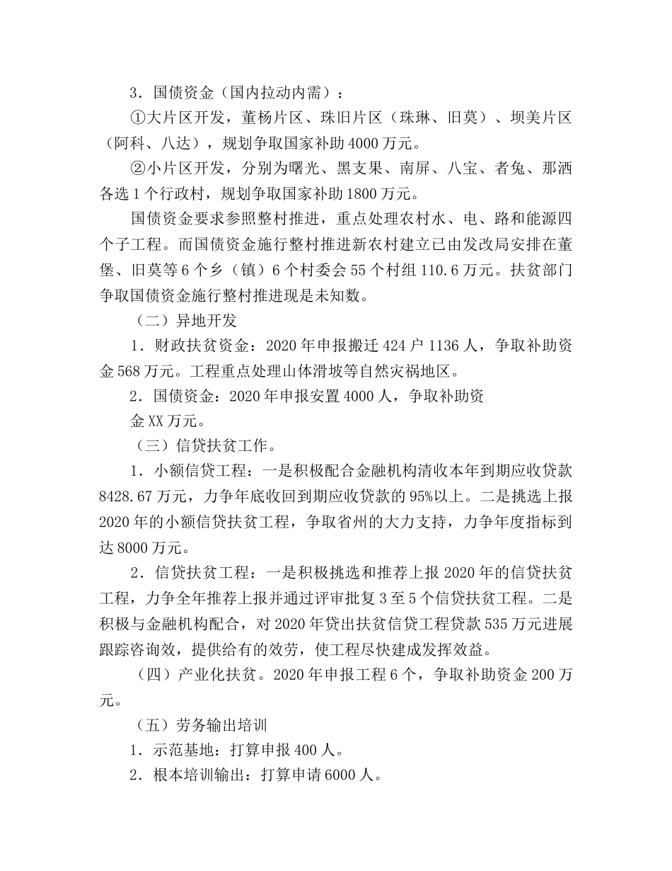 县2020年扶贫开发工作参考计划范文 _第2页
