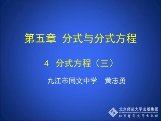 分式方程第三课时