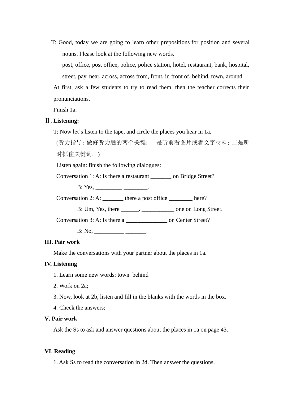 七下Unit8Isthereapostofficenearhere教案_第2页