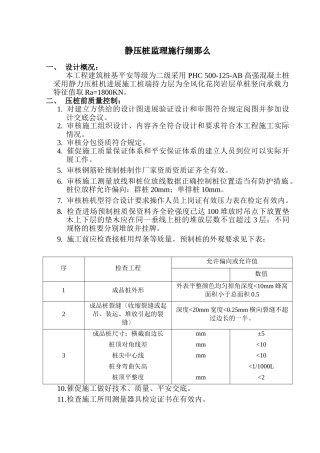 静压桩监理实施细则3