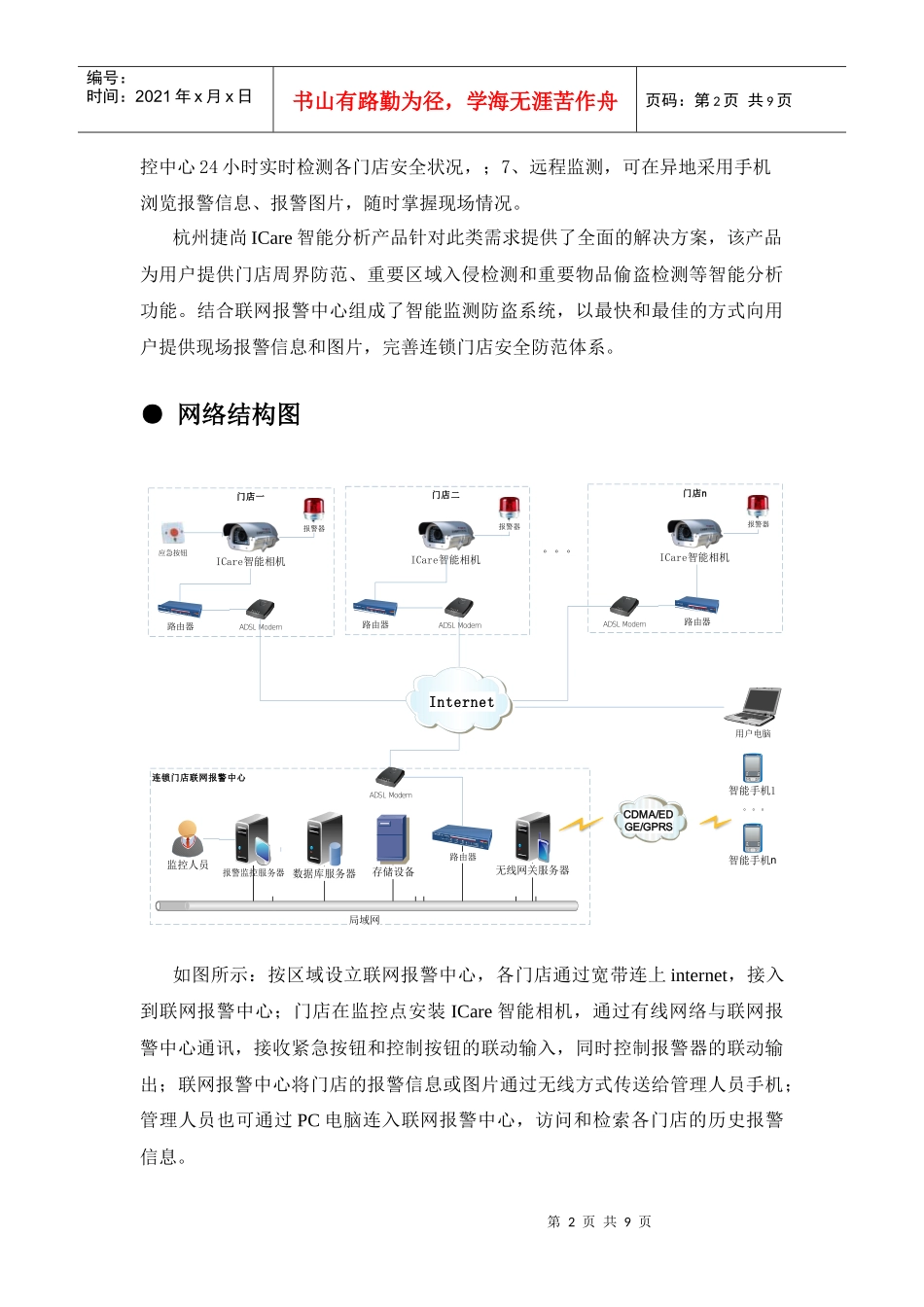 连锁门店智能监测防盗系统技术方案_第2页