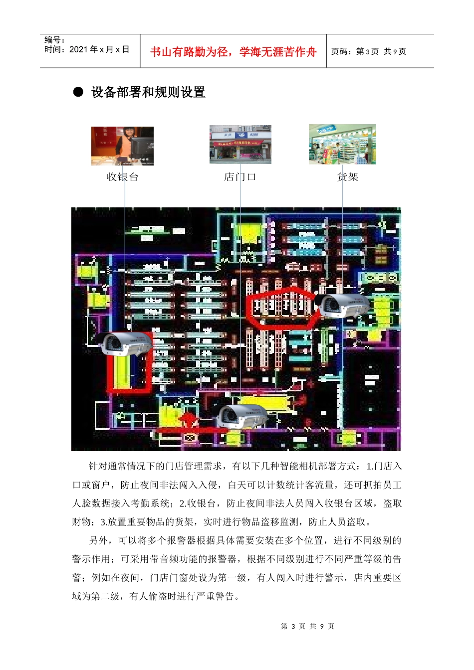 连锁门店智能监测防盗系统技术方案_第3页