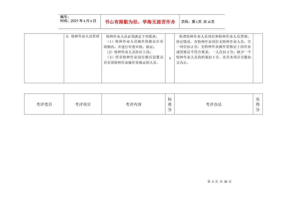 南通市机械企业安全标准化安全管理自评及评审表_第3页