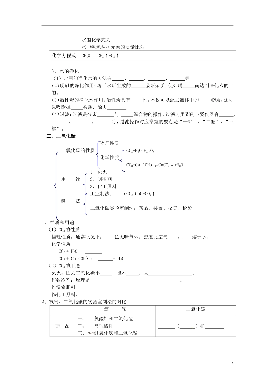 北京市和平北路学校中考化学冲刺辅导专题五无答案_第2页