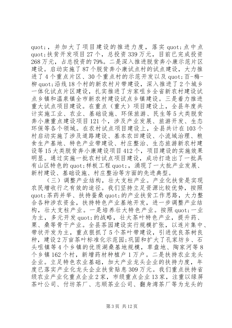 扶贫办XX年工作总结 _第3页