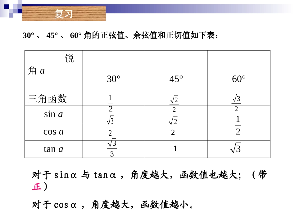 人教新课标九年级下----解直角三角形(1)课件_第2页