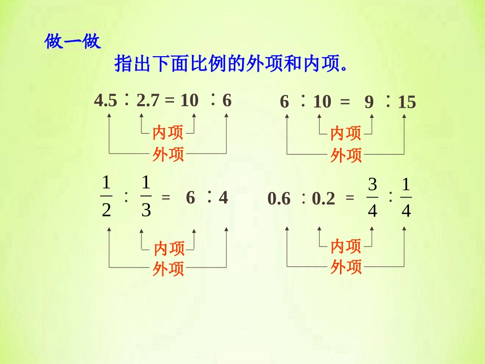 六年级比例的基本性质课件_第3页