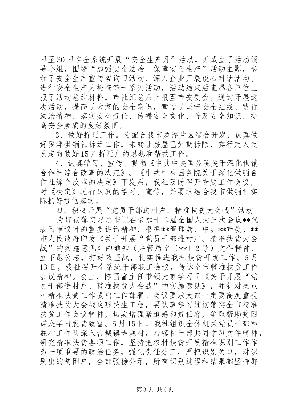 供销社半年工作总结及下半年工作打算 _第3页