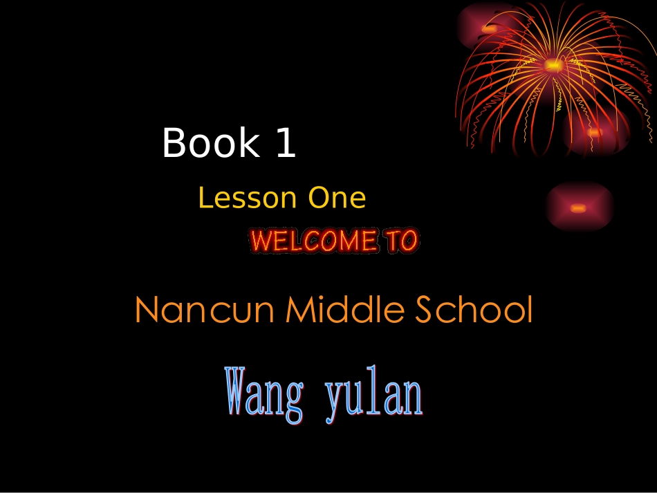 七年级英语下册lesson1课件_第1页