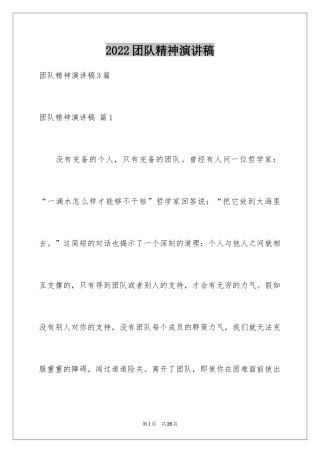 2024团队精神演讲稿_402
