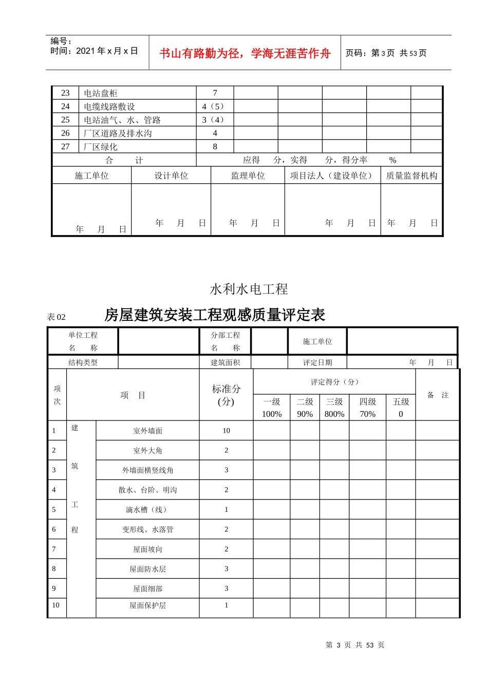 质量评定表第一、二部份_第3页