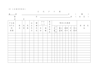 义务教育档案样表