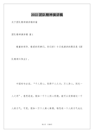2024团队精神演讲稿_334