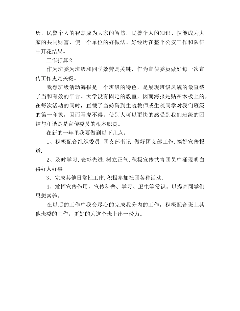 宣传委员个人工作参考计划范文 _第3页