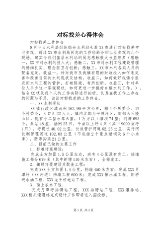 对标找差体会心得