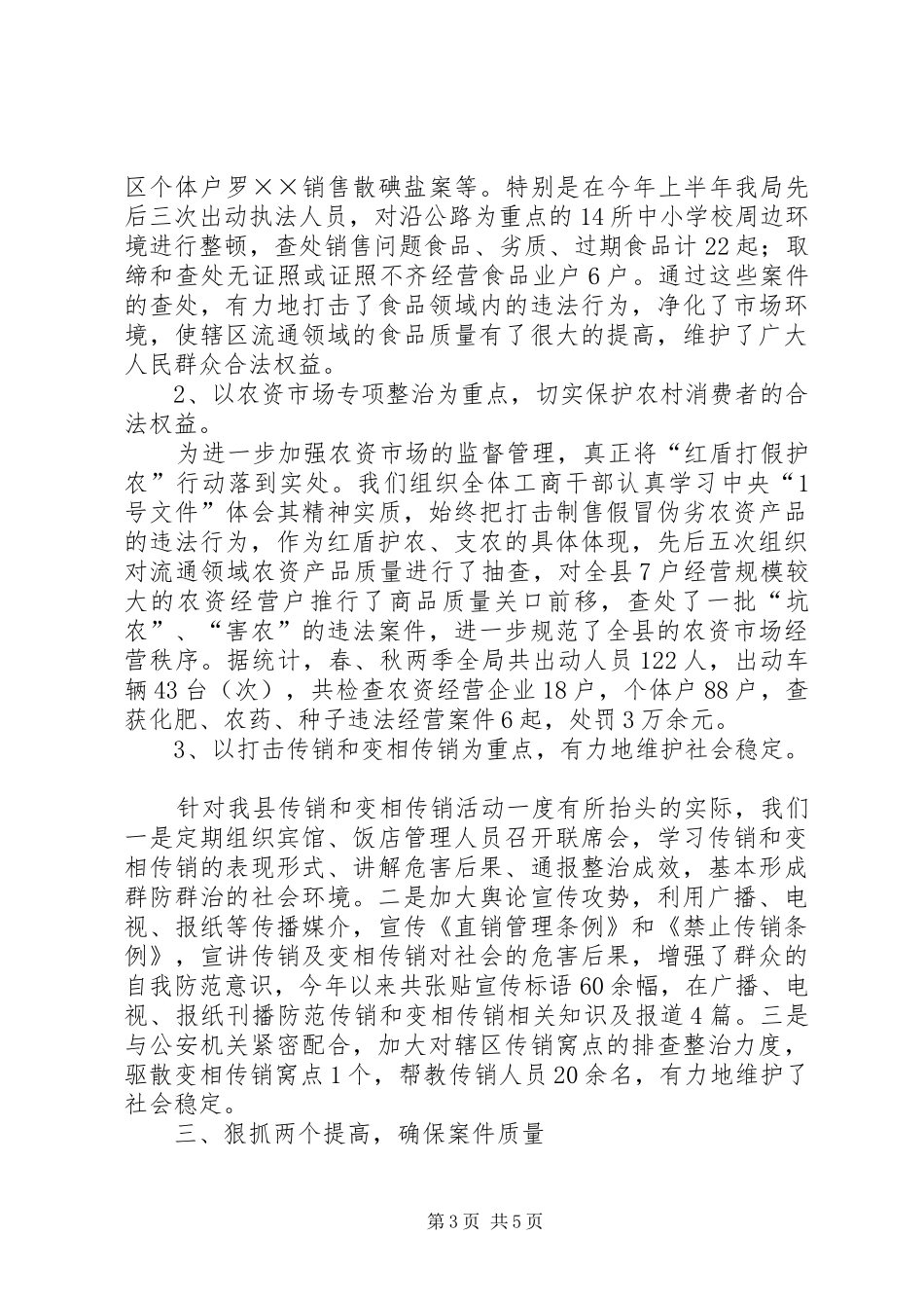 工商局经济检查工作总结 _第3页