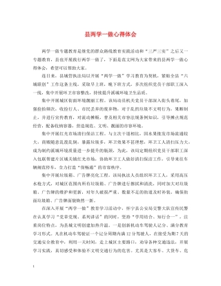 县两学一做心得体会 