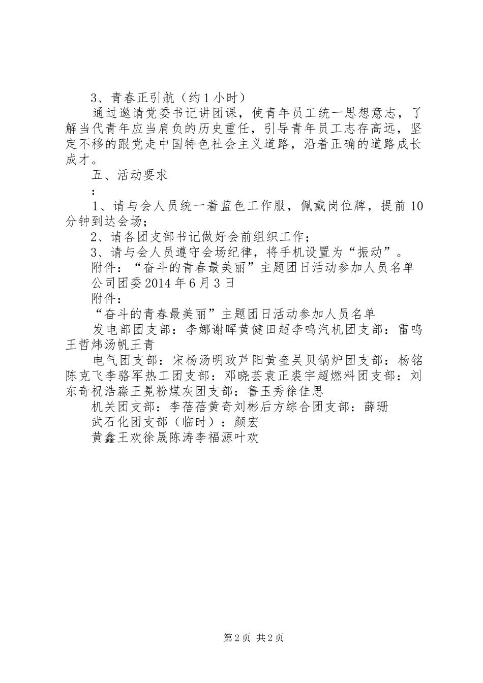 奋斗的青春最美丽团日活动总结 _第2页