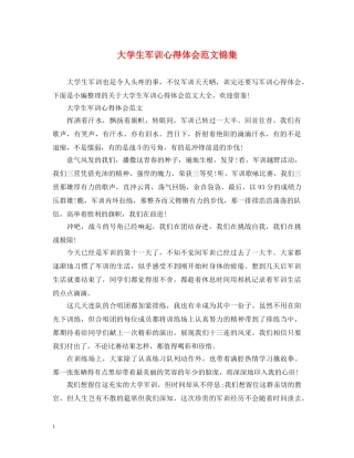 大学生军训心得体会范文锦集 (000002)