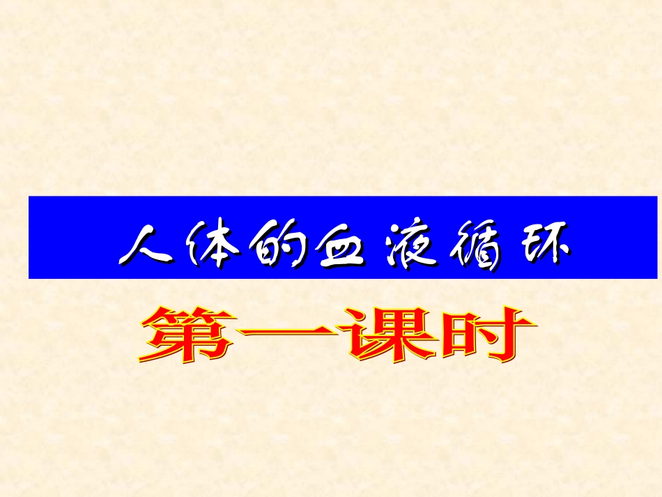 人体的血液循环_第1页