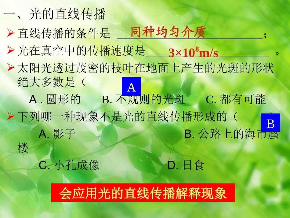 (沪科版)八上_第四章_多彩的光_复习课件_第2页