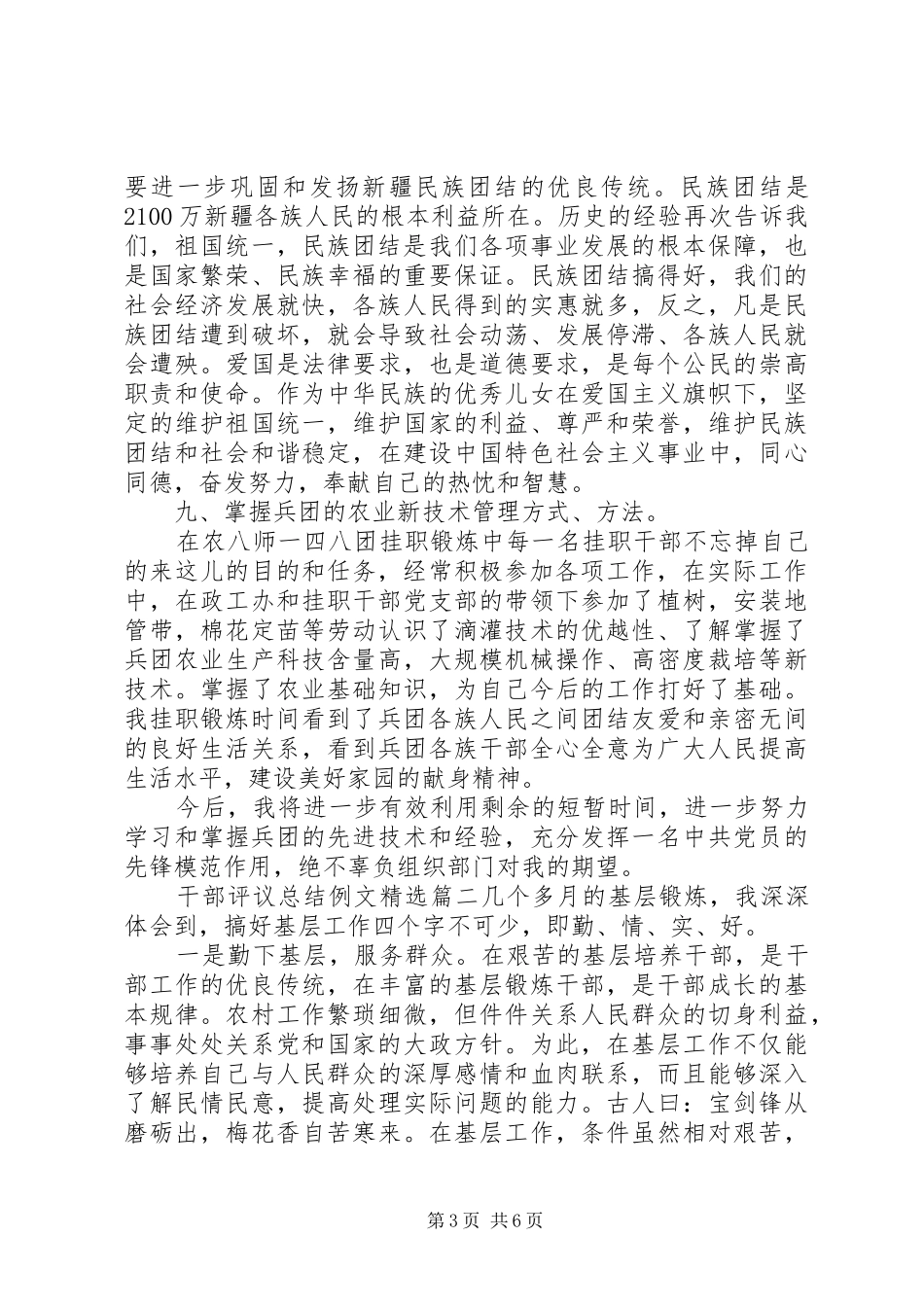 对干部评议总结例文精选 _第3页